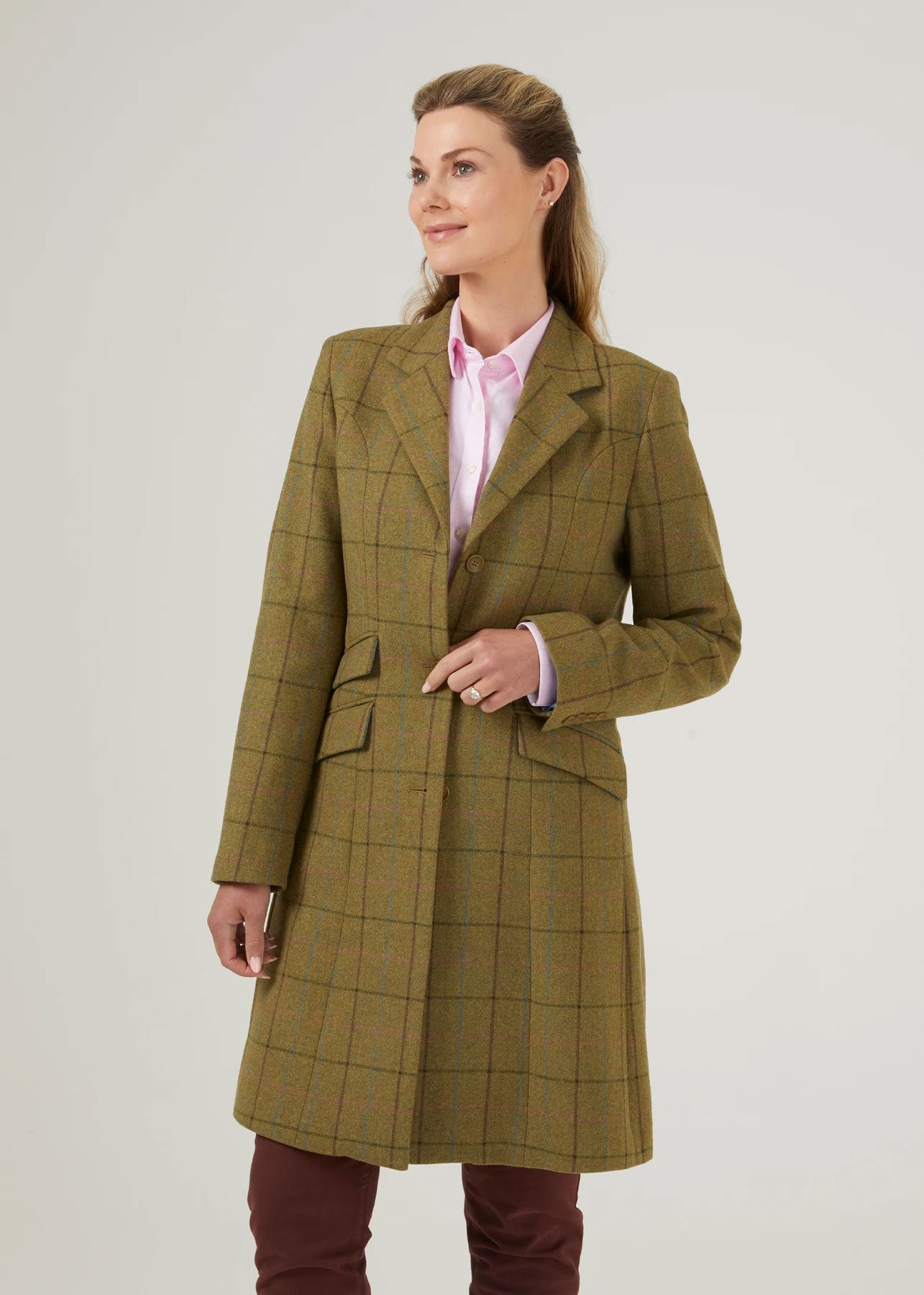 Alan Paine Combrook Mid-Length Tweed Coat