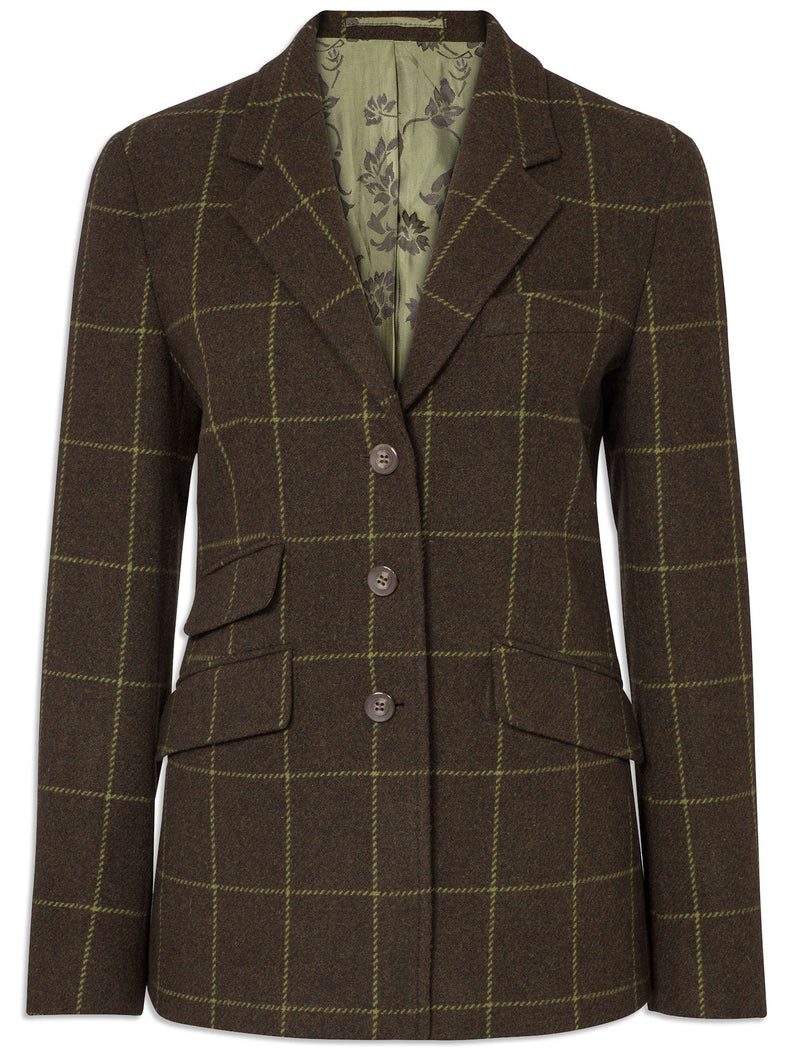 Alan Paine Combrook Ladies Tweed Blazer | Avocado Green | Hollands ...