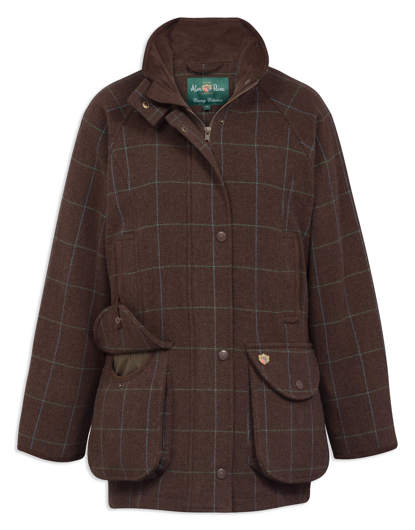 Alan Paine Combrook Ladies Tweed Field Coat | Dusk Brown – Hollands ...