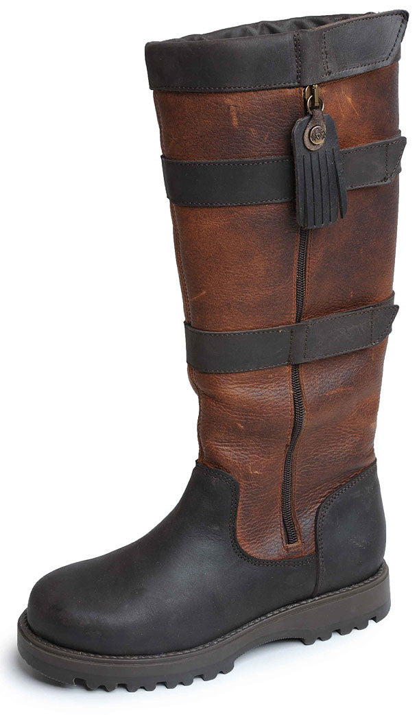long leather country boots