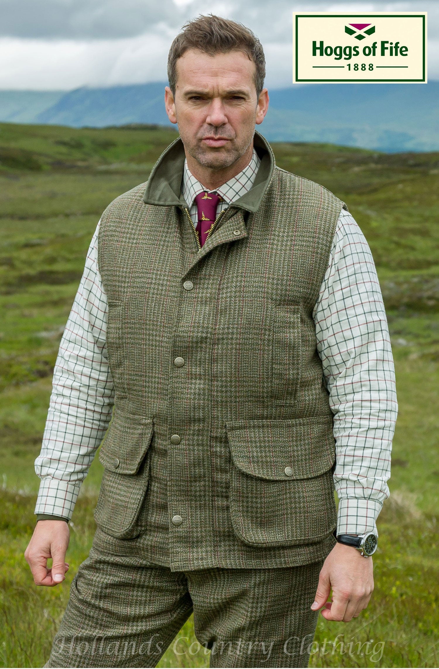 Hoggs of Fife Invergarry Tweed Field Waistcoat – Hollands Country Clothing