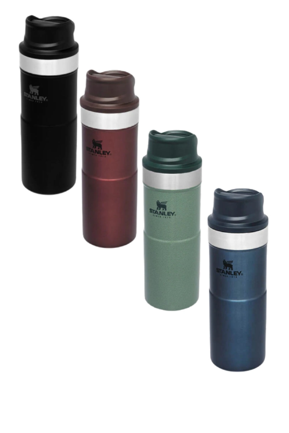 Stanley Classic Trigger Action Leak Proof Insulated Travel Mug Twin Pack 20  oz - Hammertone Green and Nightfall 