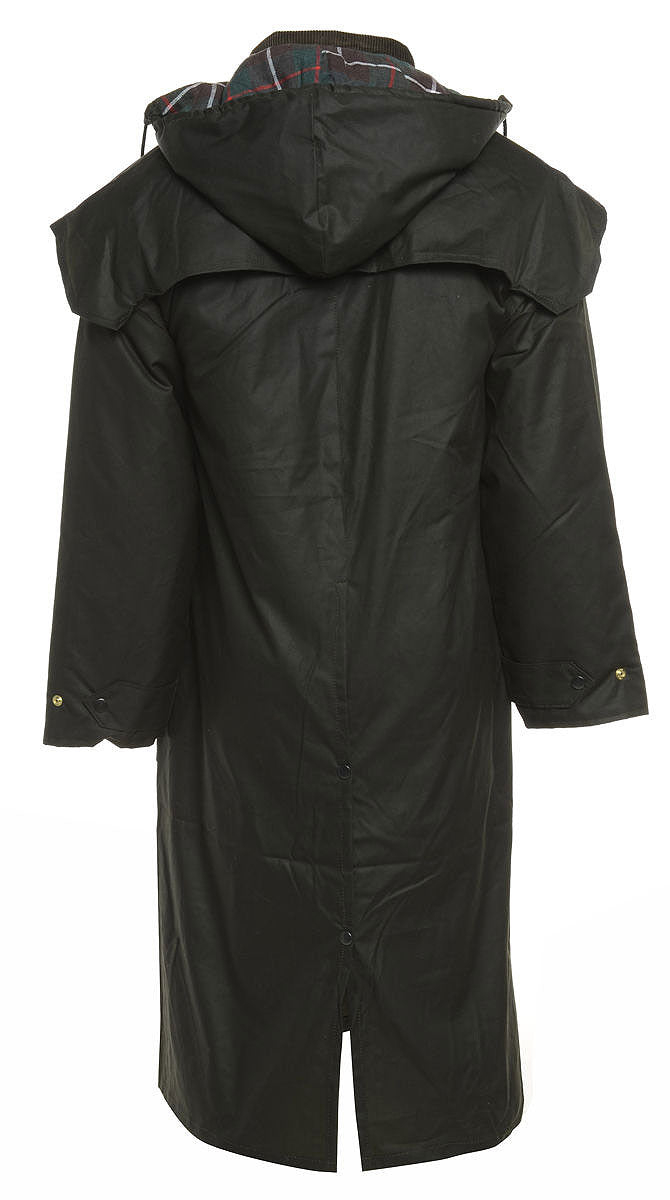 four seasons long waterproof wax coat