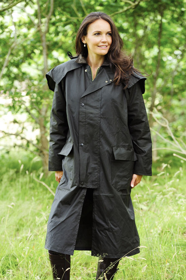 womens waxed raincoat