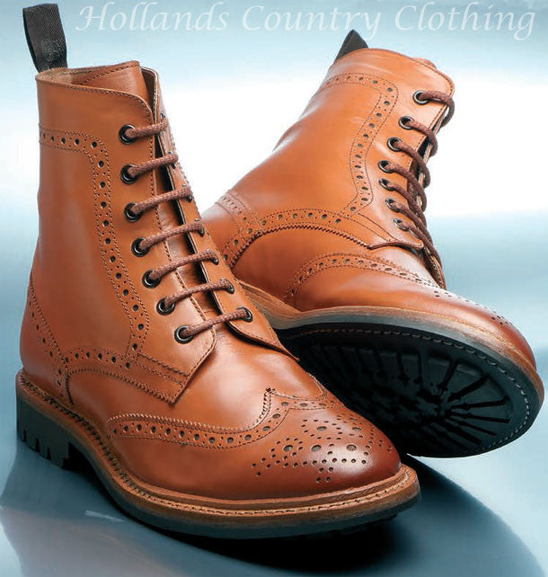 Catesby Leather Brogue Derby Boot 
