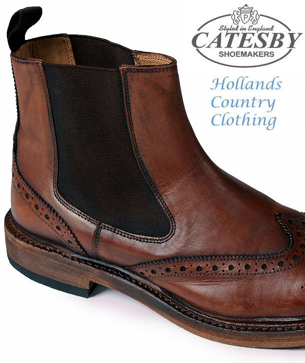 Catesby All Leather Brogue Dealer Boot 