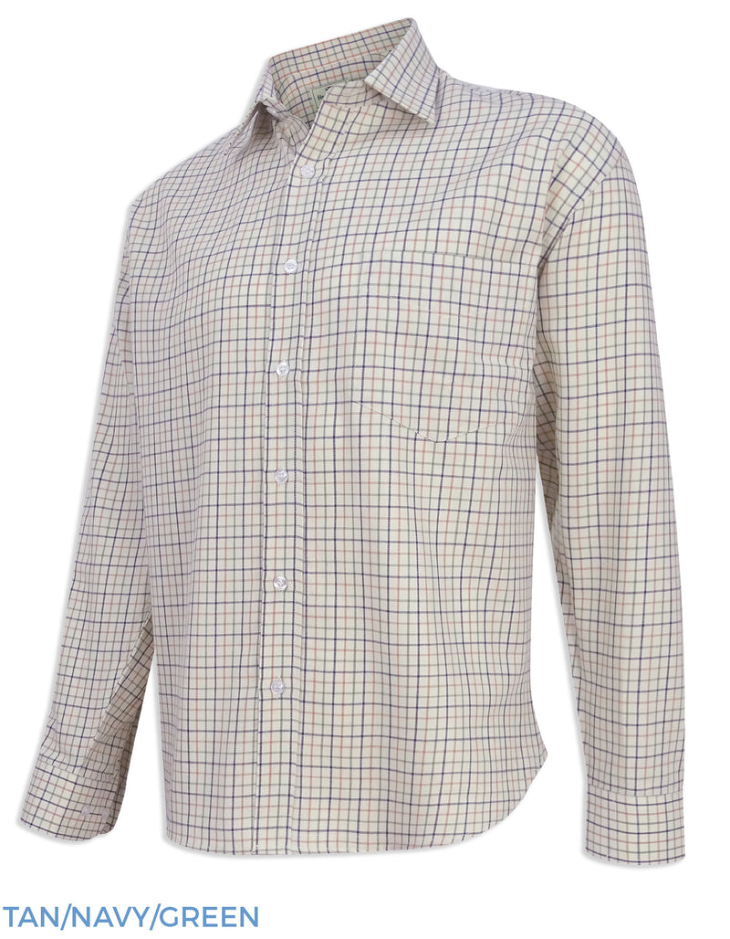 Hoggs of Fife Pure Cotton Tattersall Shirt | Hollands Country Clothing