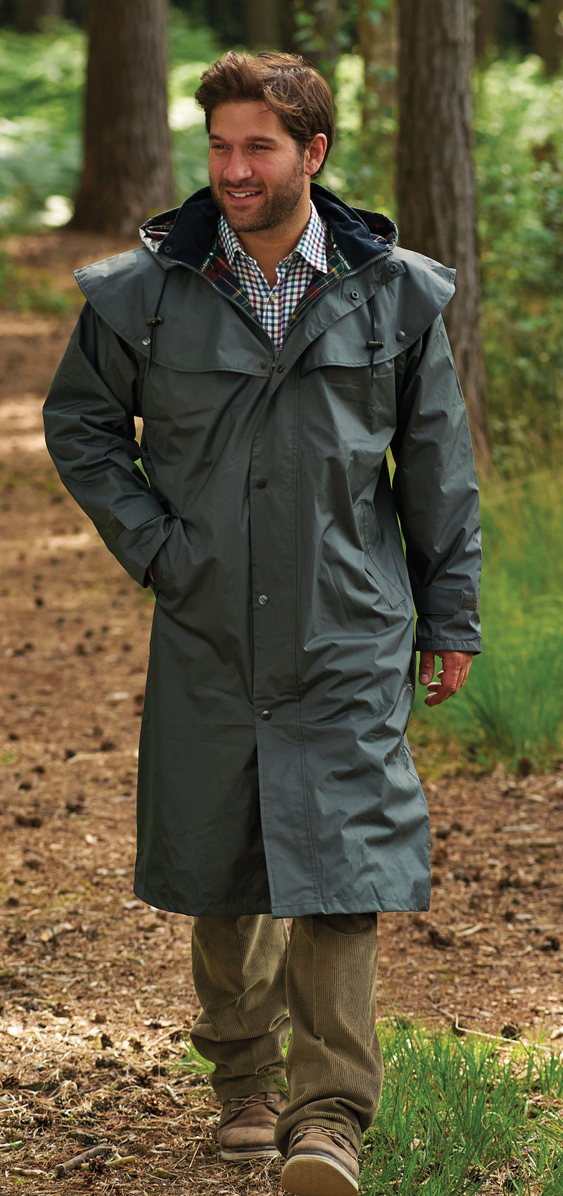 mens full length waterproof coat with hood