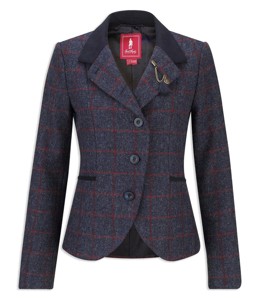 Jack Murphy Harriet Jacket | Navy with Check – Hollands Country Clothing