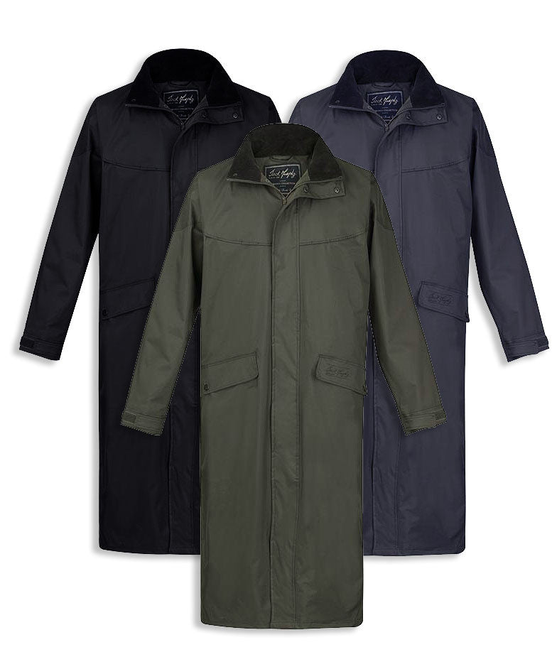 mens long length waterproof coats