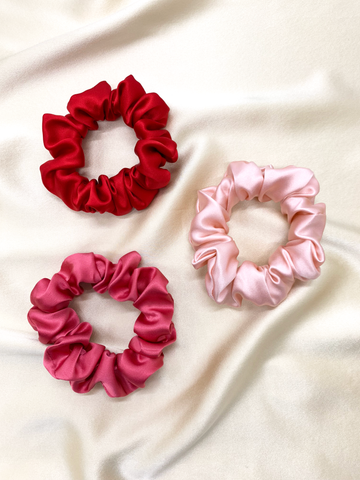 Sarah Dark Pink Women Thick Hair Scrunchies Elastic Hair Rubber Bands   Sarah Fashion Jewelry