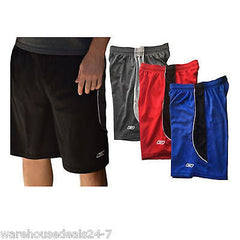 reebok men's double layer mesh shorts