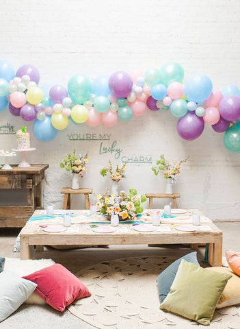 Lucky charm-themed third birthday party decorations