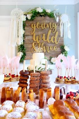 Young Wild and Three third birthday party theme