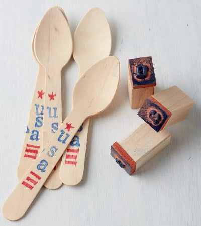 Stamped spoon craft for the 4th of July