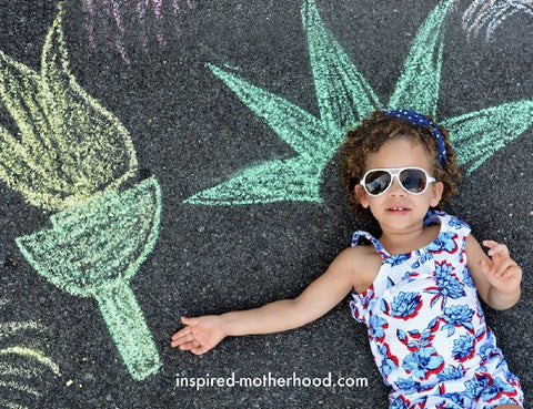 4th of July chalk activity for kids