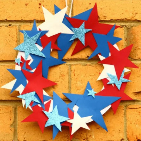 4th of July wreath craft for kids