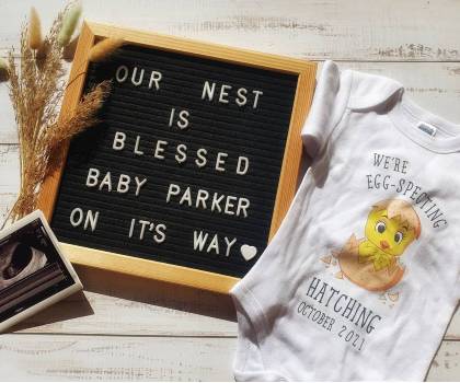 Easter pregnancy announcement 