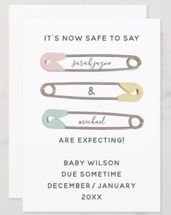 Pregnancy announcement card