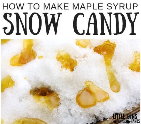 winter activity maple snow candy