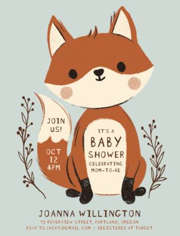 fox baby shower ideas