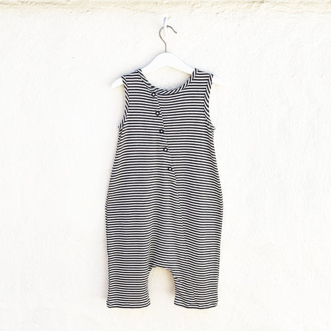 Black and white striped baby romper from Bash & Sash