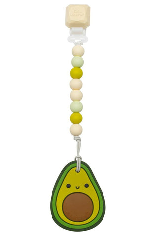 Avocado-shaped baby teether from LouLou Lollipop