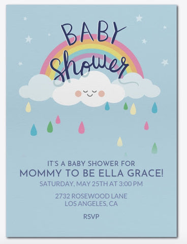 animated virtual baby shower invitation