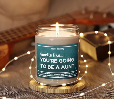 Best friend pregnancy announcement candle