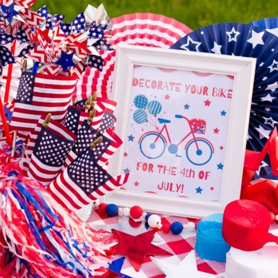 bike decorating for 4th of July