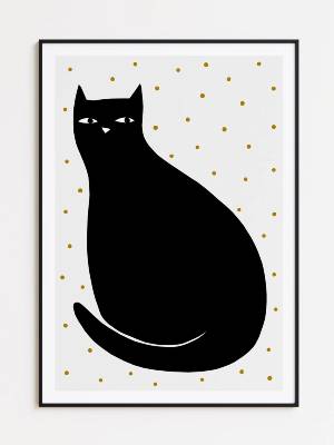 Latinx-Owned Brands: Black cat art