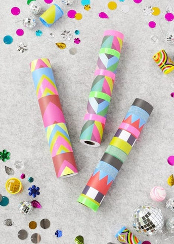 Cardboard roll kaleidoscopes