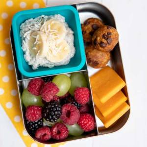 Energy ball bento lunch idea for toddlers