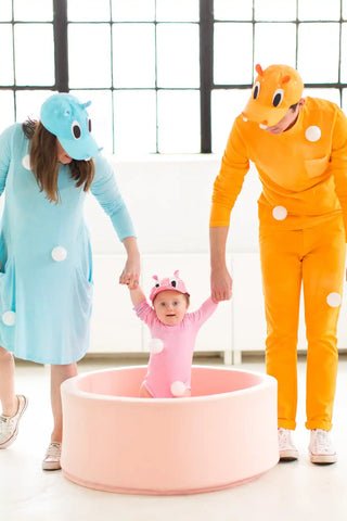 Hungry Hippos family Halloween costumes