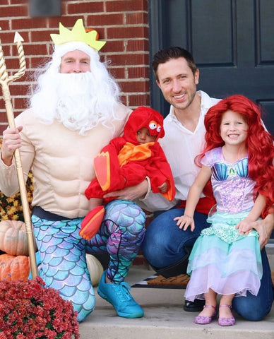 Little Mermaid family Halloween costumes