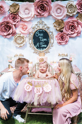 One-ce Upon a Time fairytale first birthday party theme