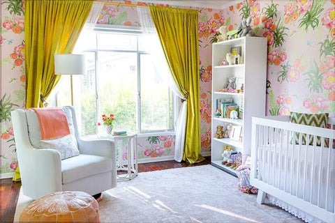 Brightly colored floral nursery