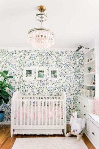 A pastel floral nursery