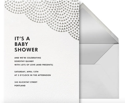 Virtual deals shower invitations