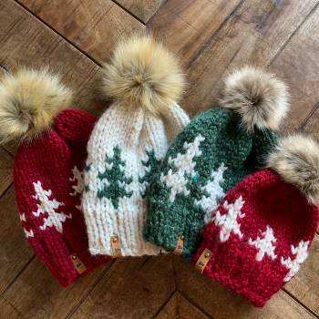 Matching family winter hats