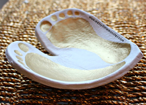 homemade gifts - footprint bowl via Messy Little Monster