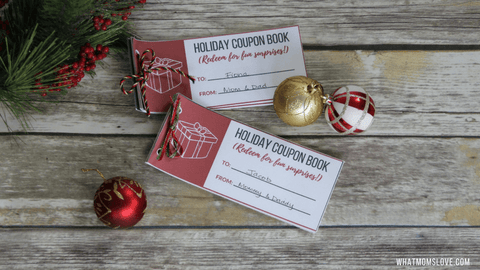 homemade gift - coupon book via What Moms Love