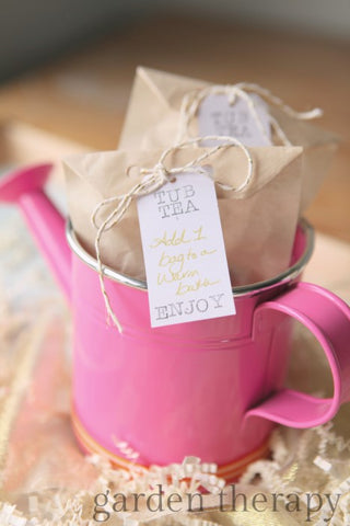 Homemade gift - tub tea via Garden Therapy