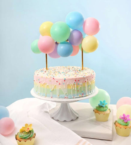 Happy Birthday Balloon Cake Topper - Open Style