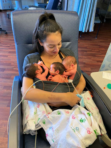 Kristen Hayes triplets at hospital