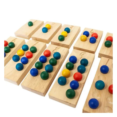 Wooden Montessori number set toy