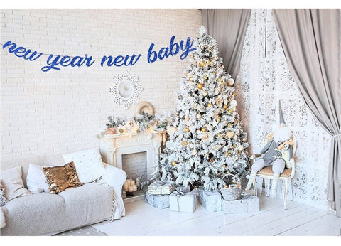 New Year's themed baby shower banner