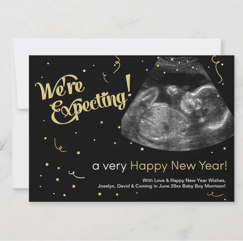 New Year's baby announcement mailing