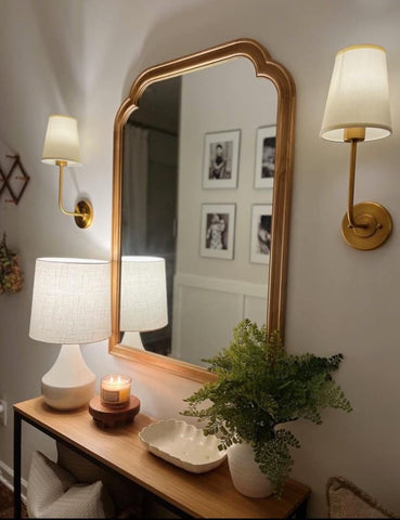 Brass lighting sconces