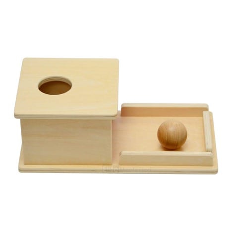 Wooden Montessori object permanence toy for babies
